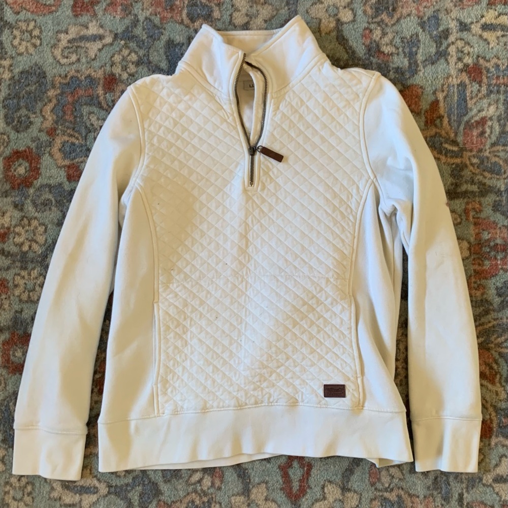 LL Bean Quilted Quarter Zip